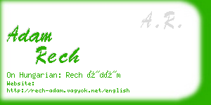 adam rech business card